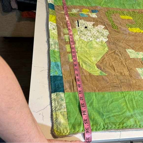 Dinosaur Baby Blanket Quilted Patchwork Fleece Side - Picture 8 of 8